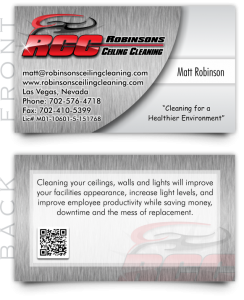 Business Cards For Your Ceiling Cleaning or Specialty Cleaning Business