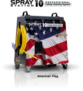 Ceiling Cleaning Equipment and Machines - SCS Spray Station 10 America Flag Model 100101