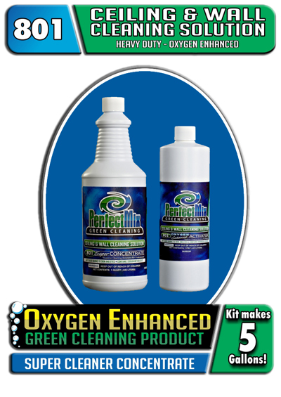 Perfect Mix 801 Ceiling and Wall Cleaning Solution for the cleaning and restoration of acoustical ceilings and walls