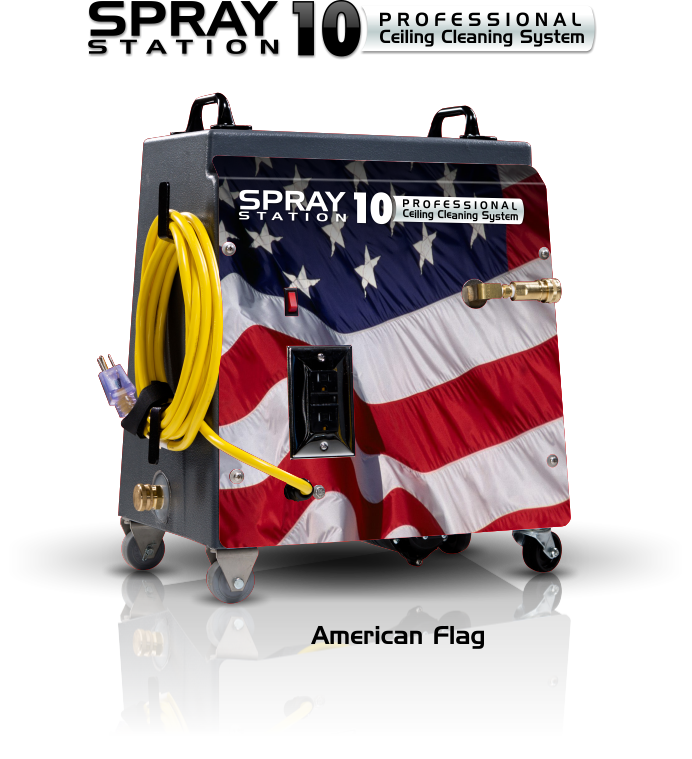 Ceiling Cleaning Equipment and Machines - SCS Spray Station 10 America Flag Model 100101