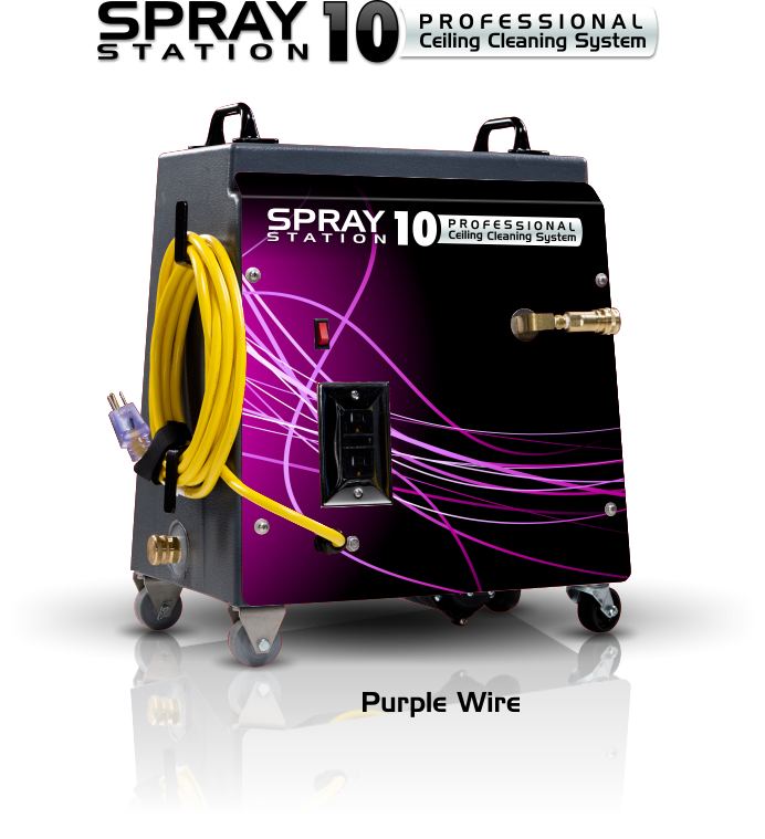 Ceiling Cleaning Equipment and Machines - SCS Spray Station 10 Purple Wire Model 100120